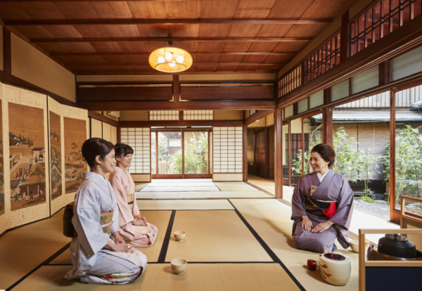 Dapur dengan area pembuatan teh tradisional